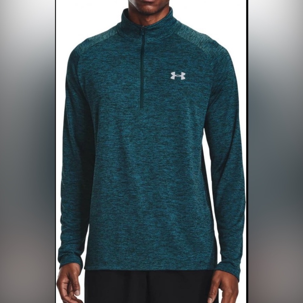 UNDER ARMOUR MEN’S TECH 2.0 ½ ZIP LONG SLEEVE DARK CYAN (463) M